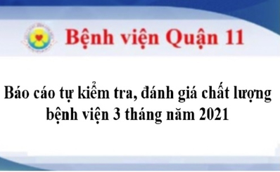 Báo cáo tự kiểm tra, đánh giá chất lượng bệnh viện 3 tháng đầu năm 2021